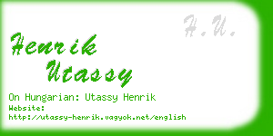 henrik utassy business card